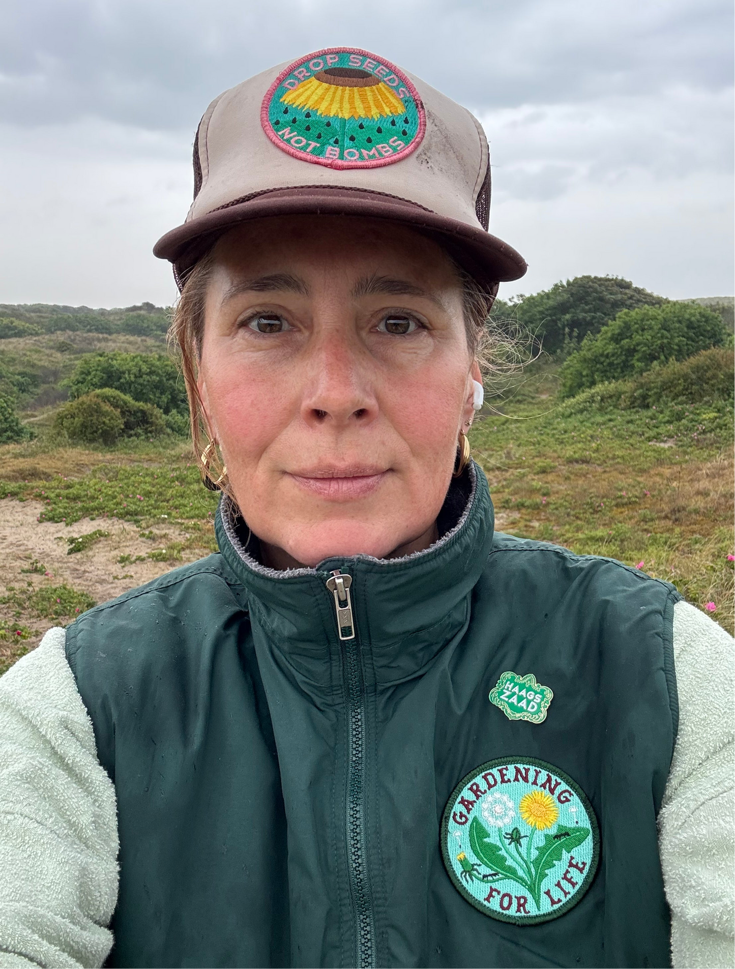 Haags Zaad geborduurde patch 'GARDENING FOR LIFE'
