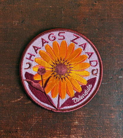 Haags Zaad geborduurde patch Calendula 2.0